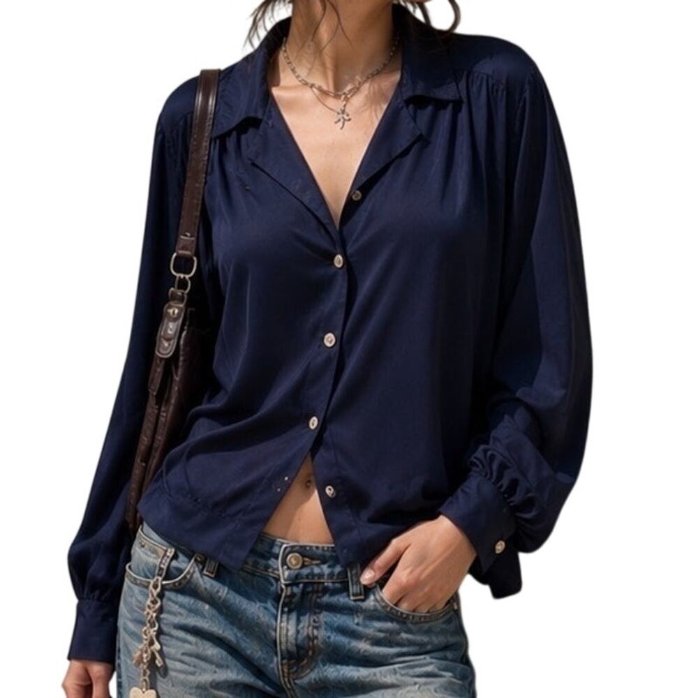 Vintage Sophisticates Jonathan Martin L Blouse Shirt USA Flowy Office Classic